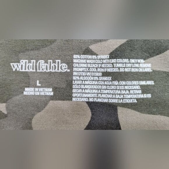 WILD FABLE Women's Leggings HIGH WAISTED Classic  GRAY CAMO LG - Picture 5 of 9